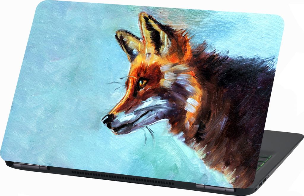 Premium Laptop Universal Folien Cover – Matt, Kratzfest & Rückstandslos entfernbar LP35 Beautiful Fox 15 Zoll 26x38cm