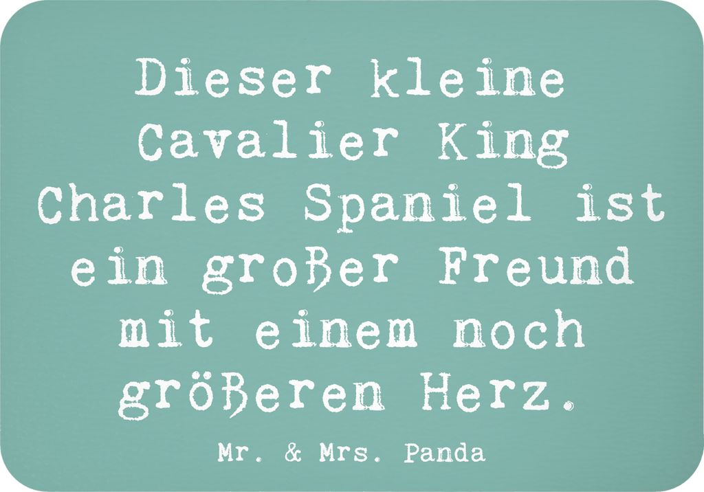 Mr. & Mrs. Panda magnet Spruch Cavalier King Charles Spaniel - Meeresbrise - Geschenk, whiteboardmagnet, treue Augen, treu, Hund, Hunderasse, Begle...