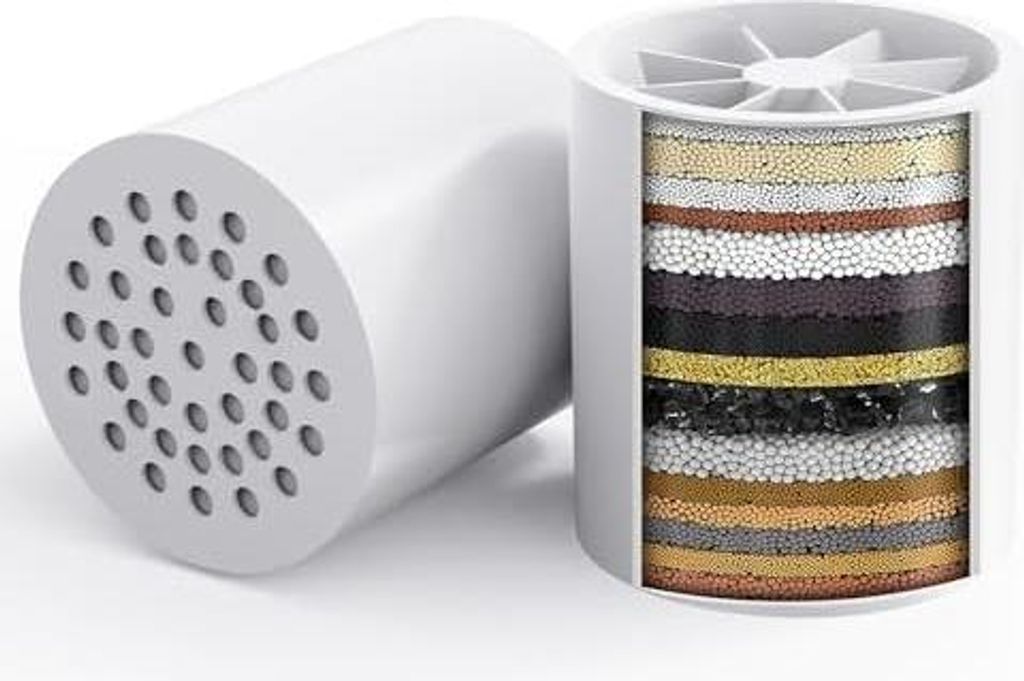 2 Pack Universal Duschfilter Ersatzpatrone - kompatibel mit allen Arten von Duschfiltern für hartes Wasser und Chlor, Konstanter Duschfilter für ...