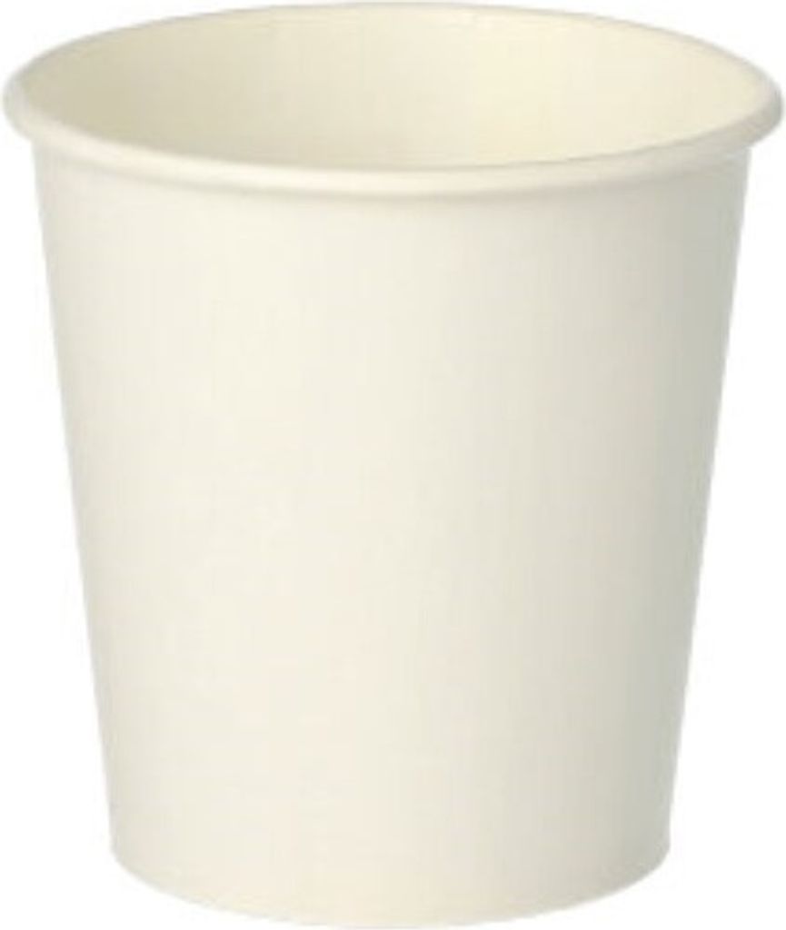 Starpak 50 Trinkbecher für Kaltgetränke, Pappe 0,1 l Ø 6,25 cm · 6,3 cm weiss | Schrumpffolie (50 Stück)