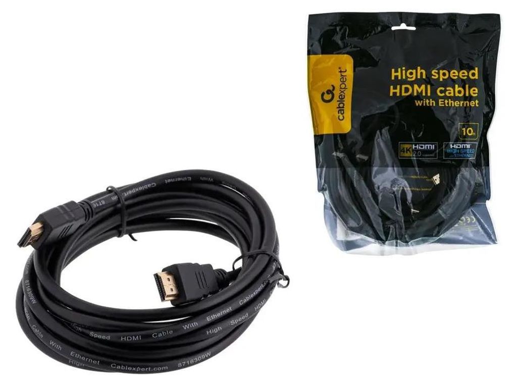 Gembird 10m HDMI M/M, 10 m, Typ HDMI (štandard), Typ HDMI Obrázok produktu 
