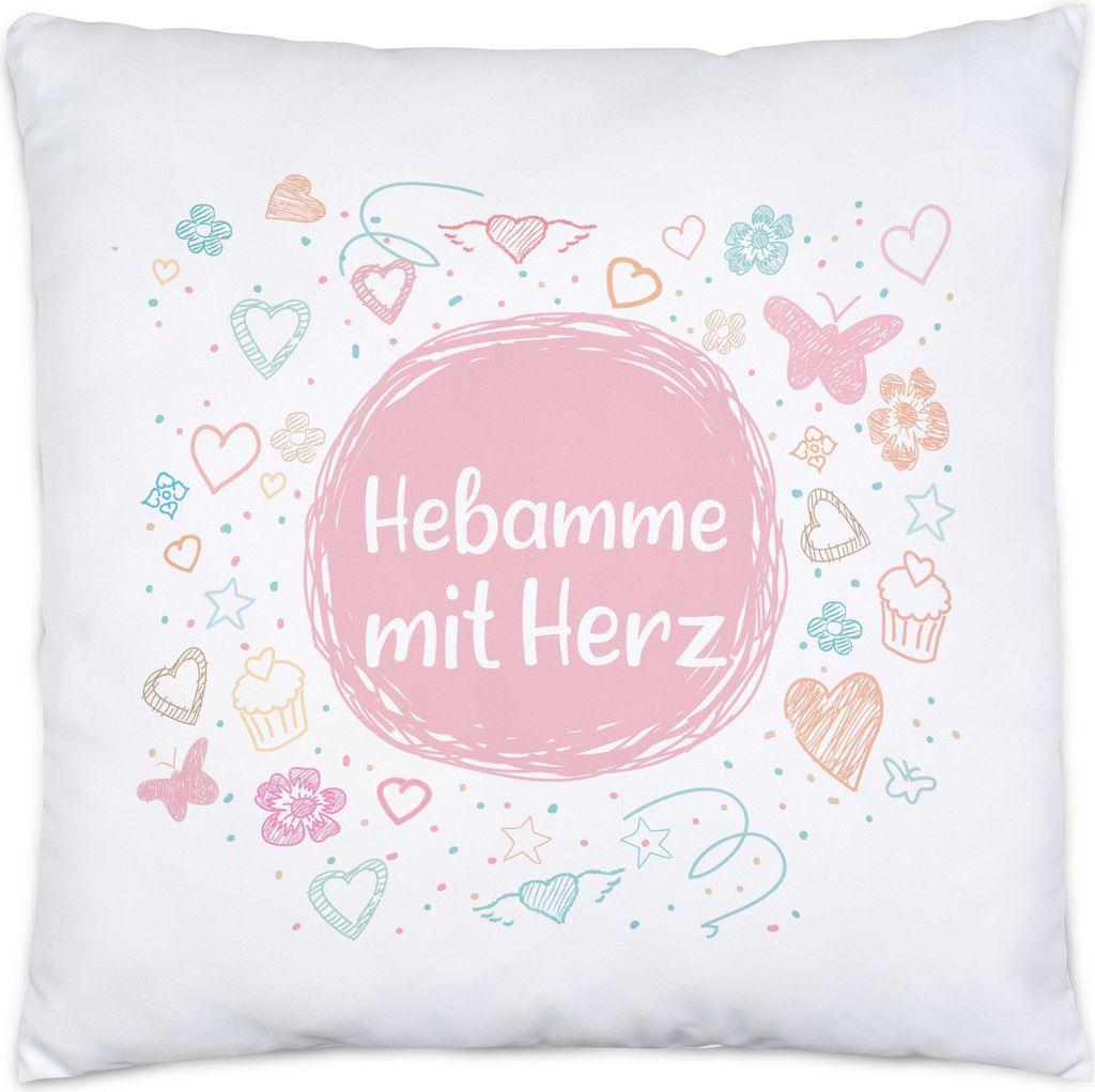Hebamme mit Herz Kissen Inkl. Füllung Dankeschön Geschenk Danke Sagen Für Alles Soziale Berufe
