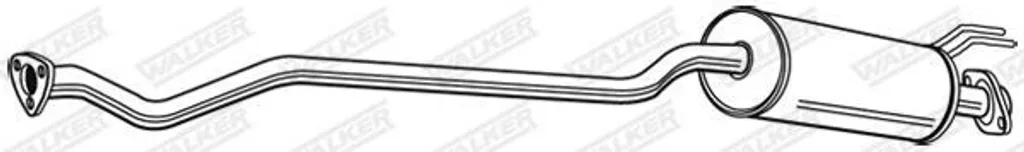 Silencieux central Walker 23132 pour Civic VI et VII - OE 18220S6AJ01