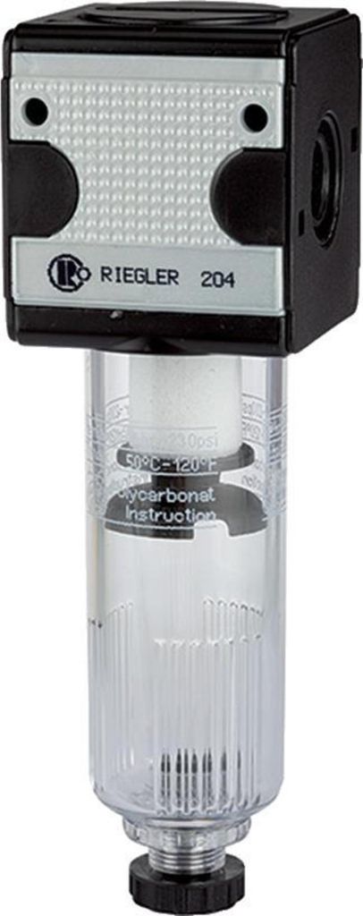 Filter mit Polycarbonatbehälter Gewinde G 1/2 Durchfluss l/min 3900