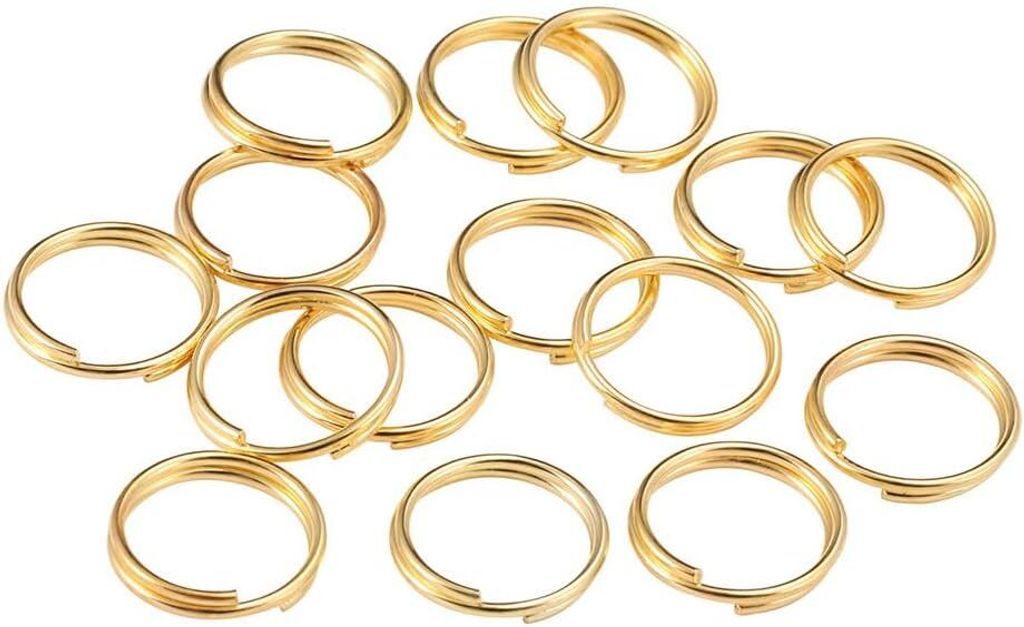 150 Stück Schlüsselring, runder Schlüsselanhängerring (20 mm/0,8 Zoll), kleine Schlüsselringe, geteilte Schlüsselanhängerringe, DIY-Handwerk...