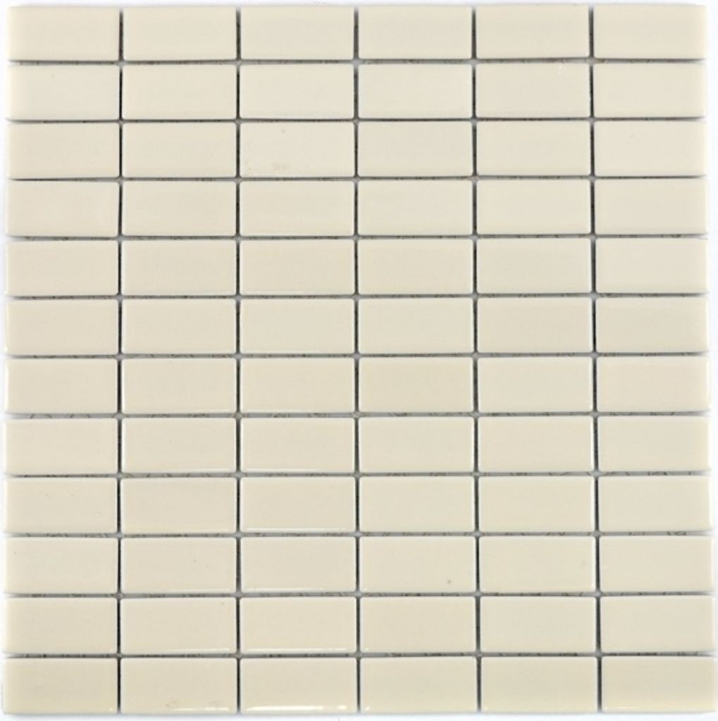 Mosaik Fliese Keramik Stäbchen beige glänzend Fliese WC Badfliese MOS24D-1902_f