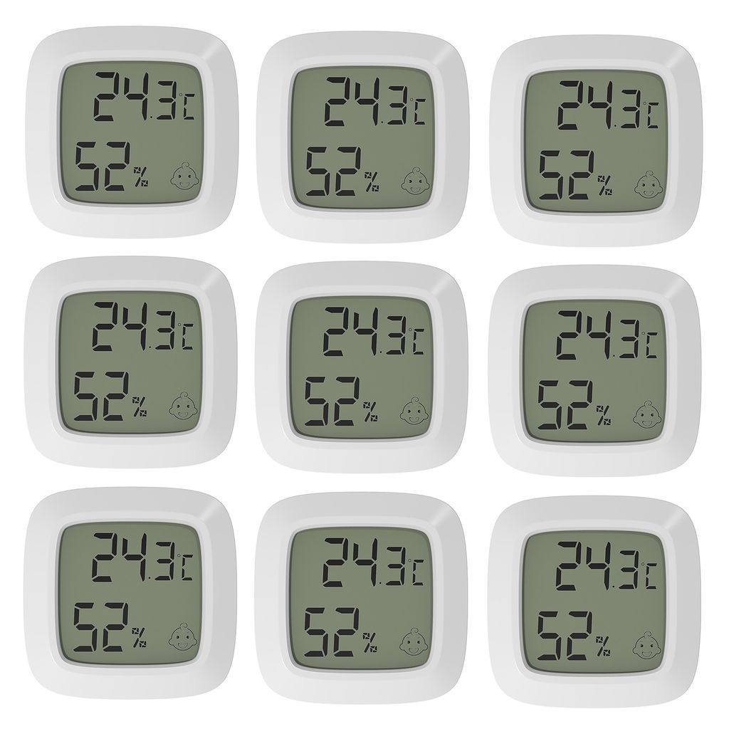 9X Mini LCD Digital Thermometer Hygrometer