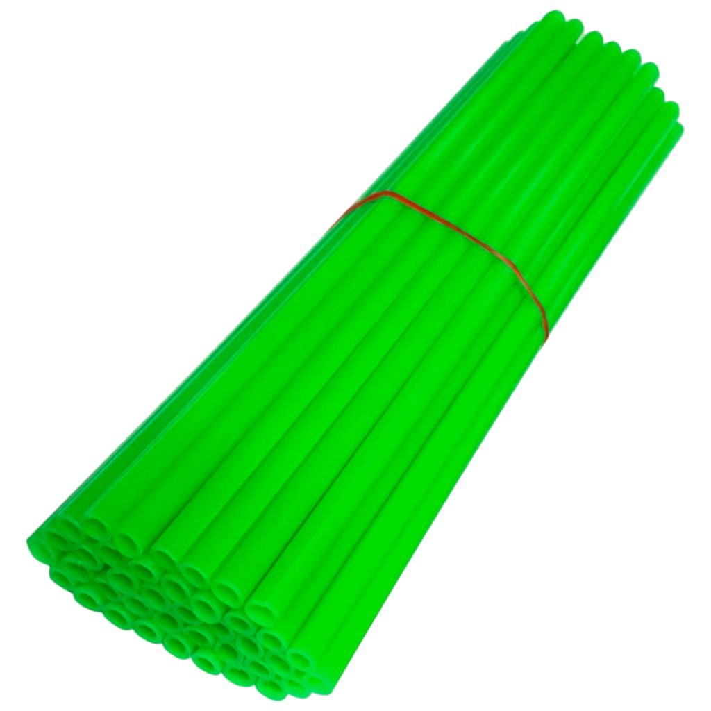 72x Fahrrad Speichencover Speichenröhre 235 mm (21 Zoll) Mountainbike Rollstuhl Motorrad Felgenabdeckungen Motocross Pit Dirt Bike (grün)