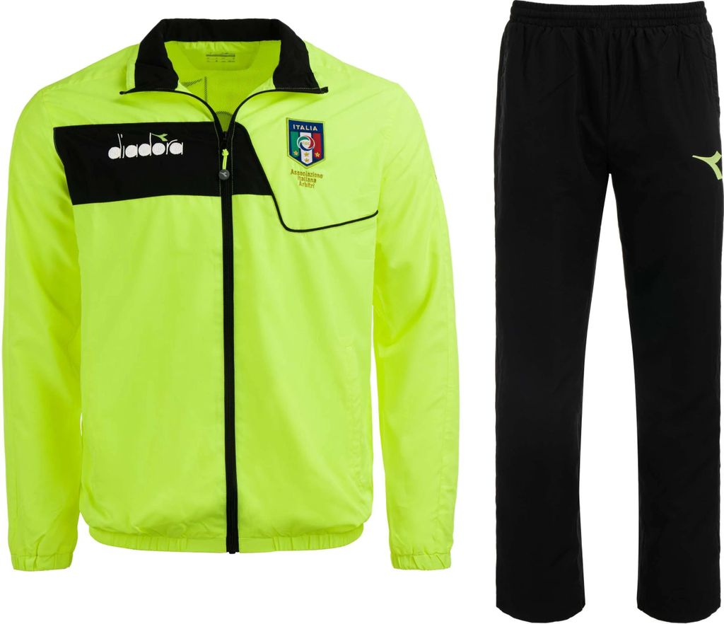 Diadora Aia Sportset Gelb, 100% Polyester, mit Mesh-Futter und durchgehendem Reißverschluss