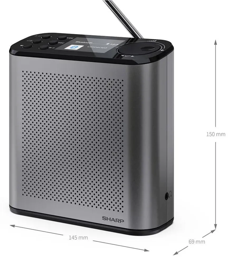 Poste de Radio de Table Sharp DR-P530 Osaka DAB+ et Bluetooth Noir - 5