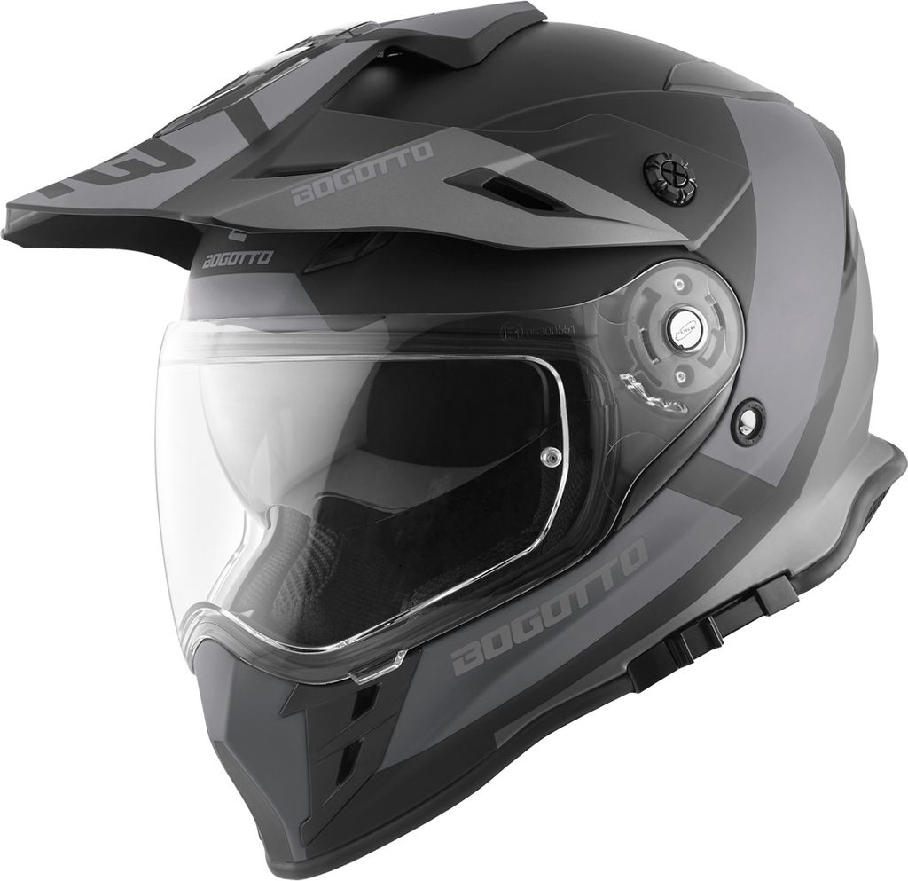 Bogotto V331 Pro Tour Endurohelm, schwarz/grau, XS