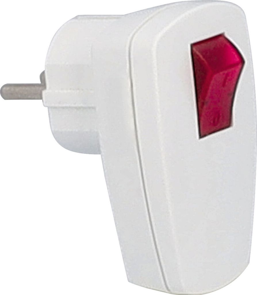 as-Schwabe Schutzkontakt-Winkelstecker Weiß max. Produktbild 