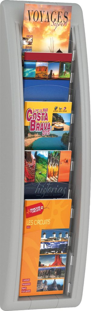 PAPERFLOW 4062.02 Wandprospekth. 1/3 A4, grau Image du produit 