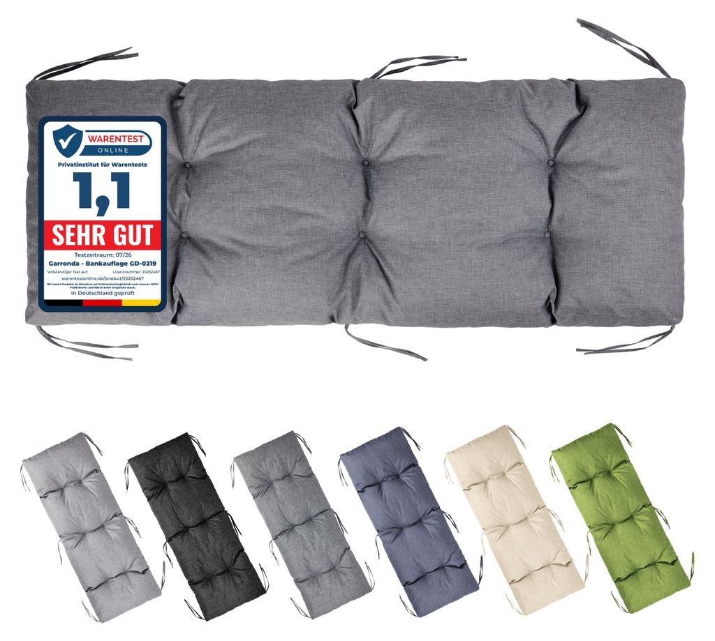 Coussin de banc Garronda, 140x50 cm, environ 10 cm Image du produit 