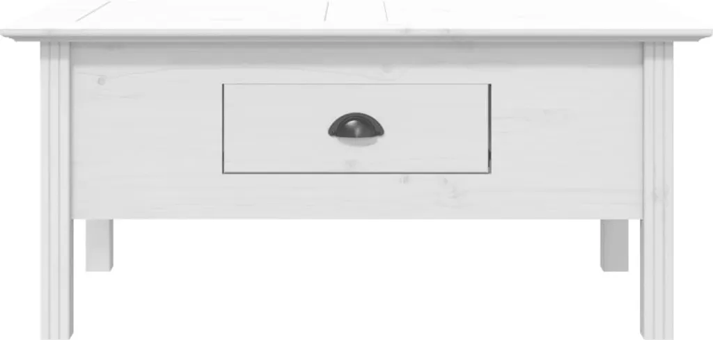 Table basse bois blanc pour salon moderne - Format BODO 100x55x46 cm