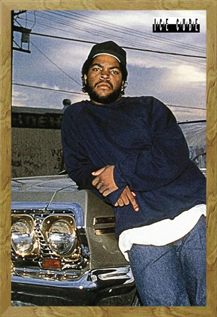 Décoration Murale Ice Cube Impala - Poster Encadré Chêne Bureau et Salon