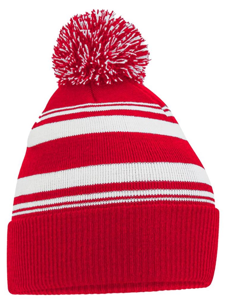 Beechfield - "Fan" Mütze FK3087 (Einheitsgröße) (Rot/Weiß)