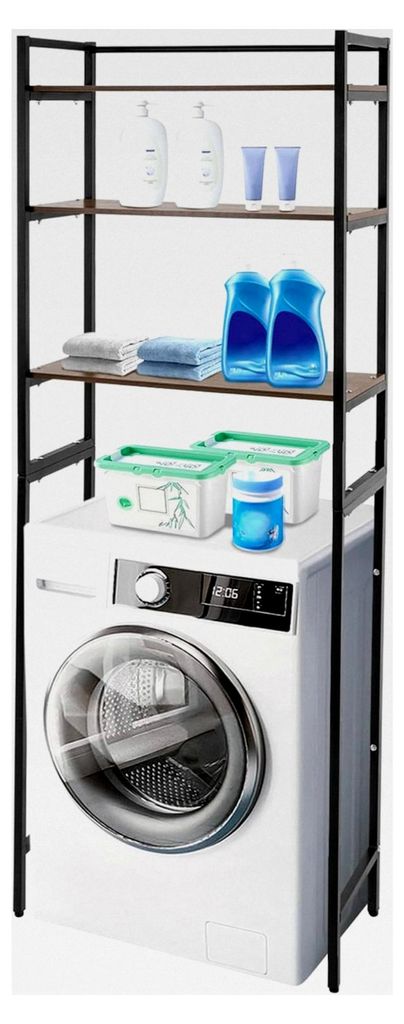 Badezimmer Platzsparer, 3 Regal Aufbewahrungsorganisator, über dem Waschmaschinenregal, Badezimmer Eckständer, Badezimmer Turm Regal, 69 x 30 x 1...