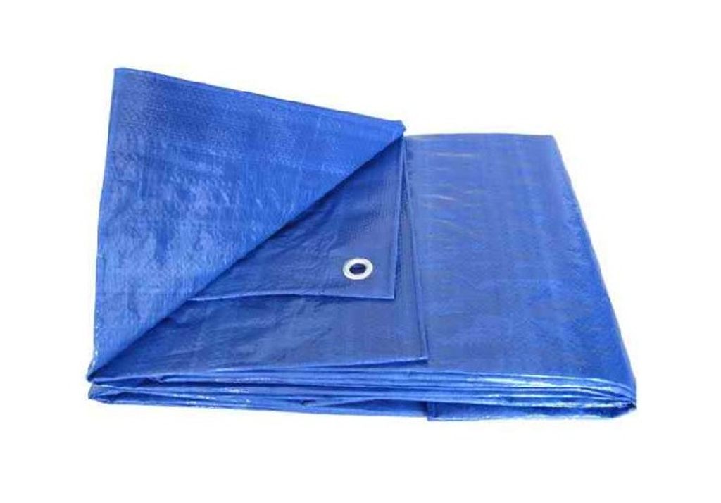 Wasserdichte PP/PE-Plane STANDARD, blau, 3 x 3 m