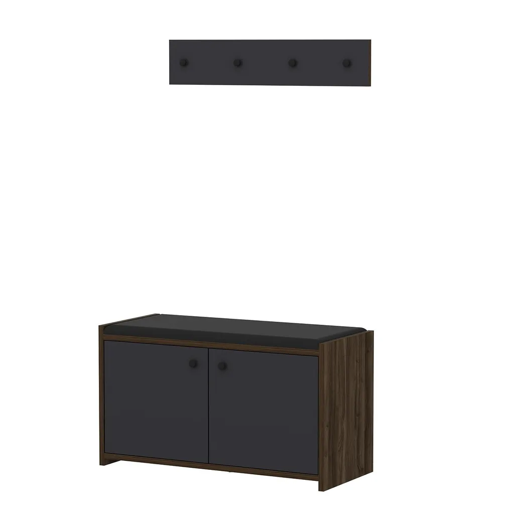 Meuble d'entrée pour chaussures anthracite Zen idéal petits appartements - 4