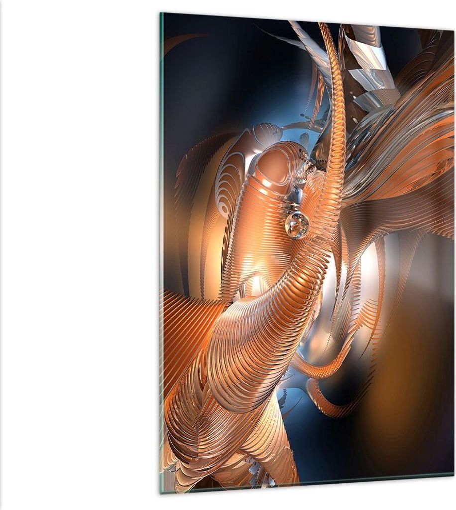 Bilder auf glas - Einteilig - Grafik konzept abstraktion - 80x120cm - Glasbilder - Wandbilder - Bilder - Wanddekoration aus Glas - Glas Bilder - Wa...