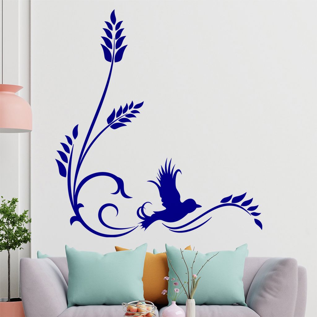 Schöner Vogel - Tribal Wandtattoo in 6 Größen - Wandaufkleber Wall Sticker - Dekoration, Küche, Wohnzimmer, Schlafzimmer, Badezimmer