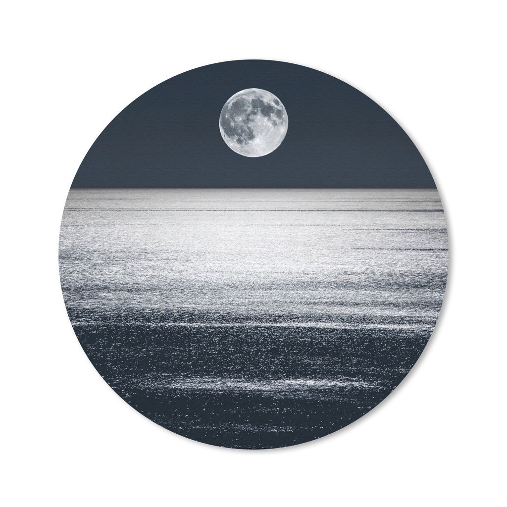 MuchoWow Mauspad Mousepad Meer - Mond - Wasser 40x40 cm - Mousepads - Maus Mat - Pad - Mausunterlage - Schreibtisch Accessoires