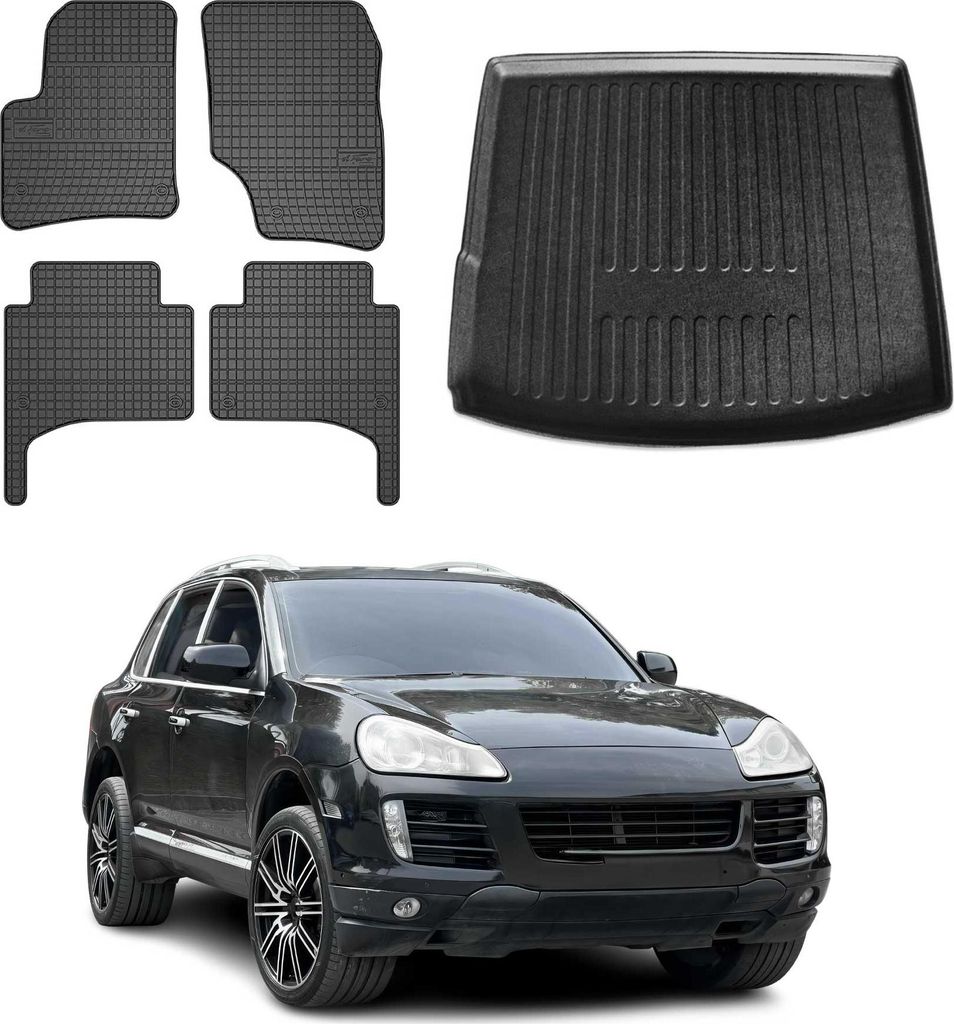 Tapis & bac de coffre Set pour VW Touareg 2003-2009 Image du produit 