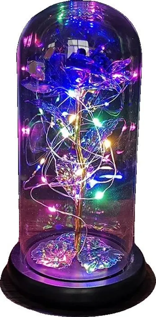 Rosa Incantata LED Design: Arredo Moderno in Vetro e Luce Calda