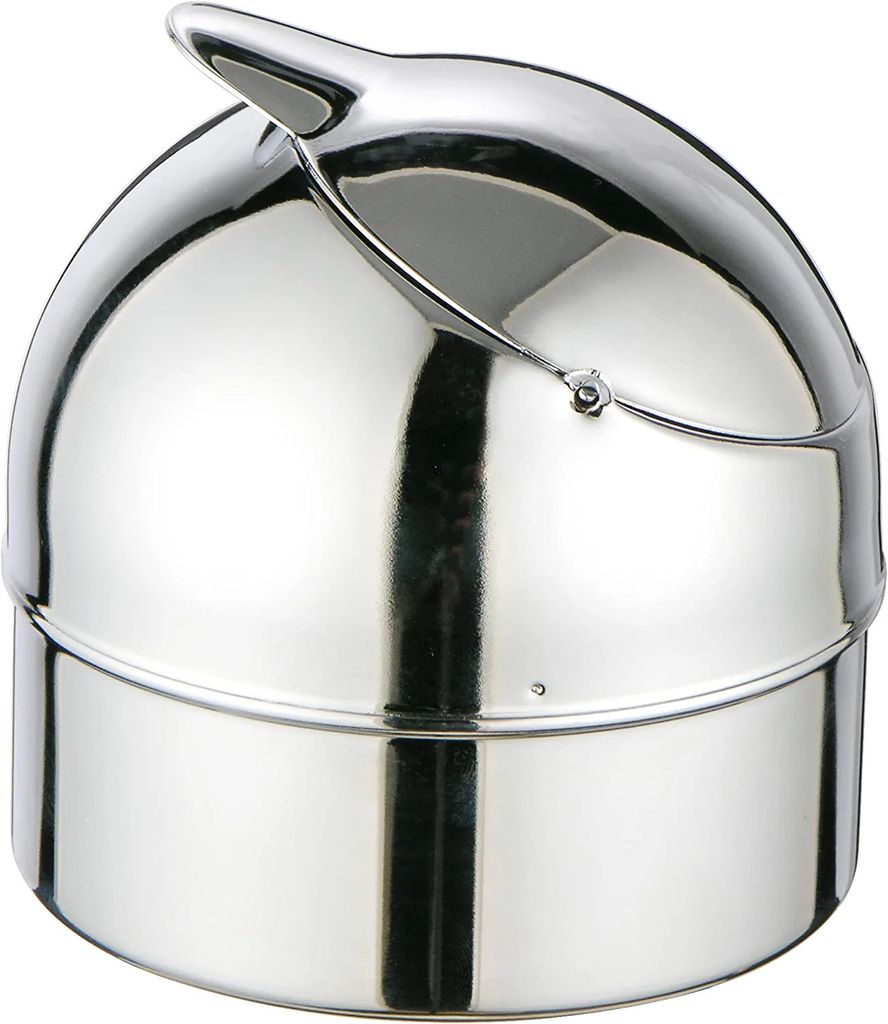 APS KLASSIKER Aschenbecher mit Drehmechanismus 1 Zigarettenascher, Farbe:  metallic-silber