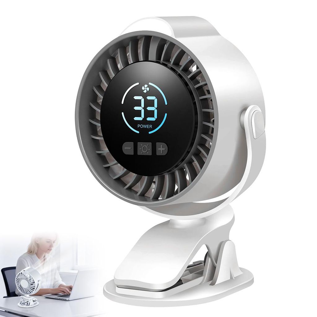 Clip Ventilator USB mit 100 Stufen, 720° drehbar Produktbild 