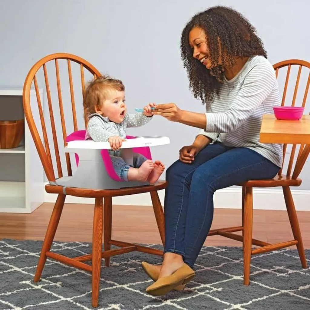 Chaise haute Summer Infant rose : siège nomade pour repas de bébé - 5