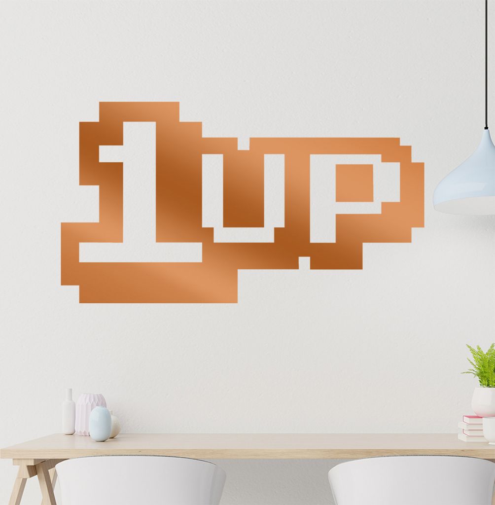 Level Up Wandtattoo in 6 Größen - Wandaufkleber Wall Sticker - Dekoration, Küche, Wohnzimmer, Schlafzimmer, Badezimmer