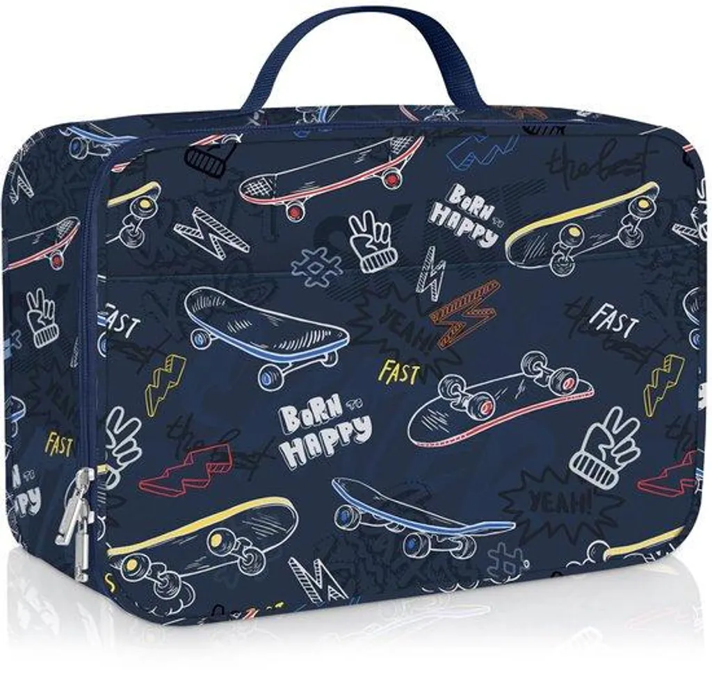 Sac à lunch imperméable Skateboard garçon avec intérieur facile à laver