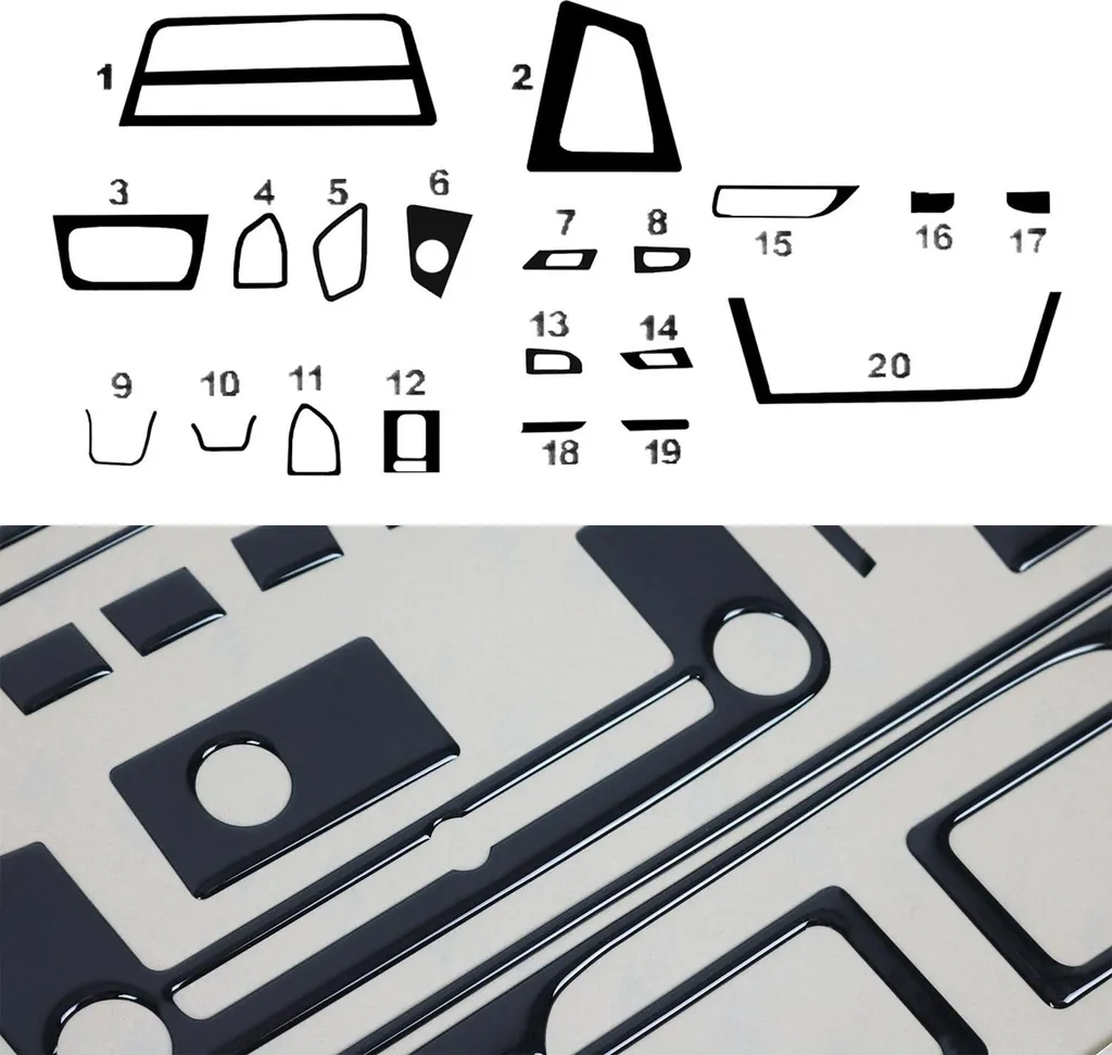 Kit Interni BMW F30 Piano Black 20 Pezzi - Look Serie 3 Lusso Sportivo