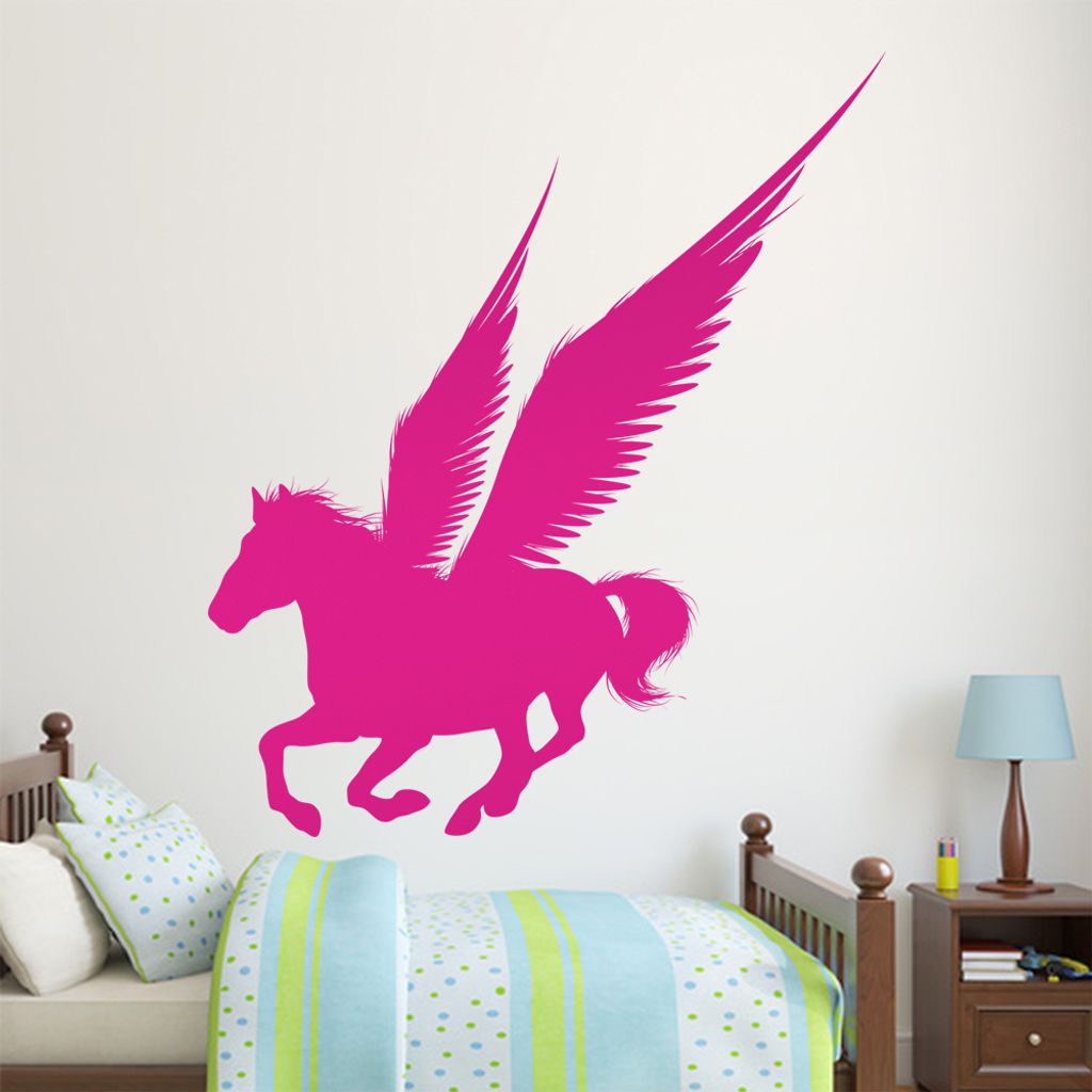 KIWISTAR Pegasos Pegasus Mythologie Griechenland Wandtattoo in 6 Größen - Wandaufkleber Wall Sticker - Dekoration, Küche, Wohnzimmer, Schlafzimm...