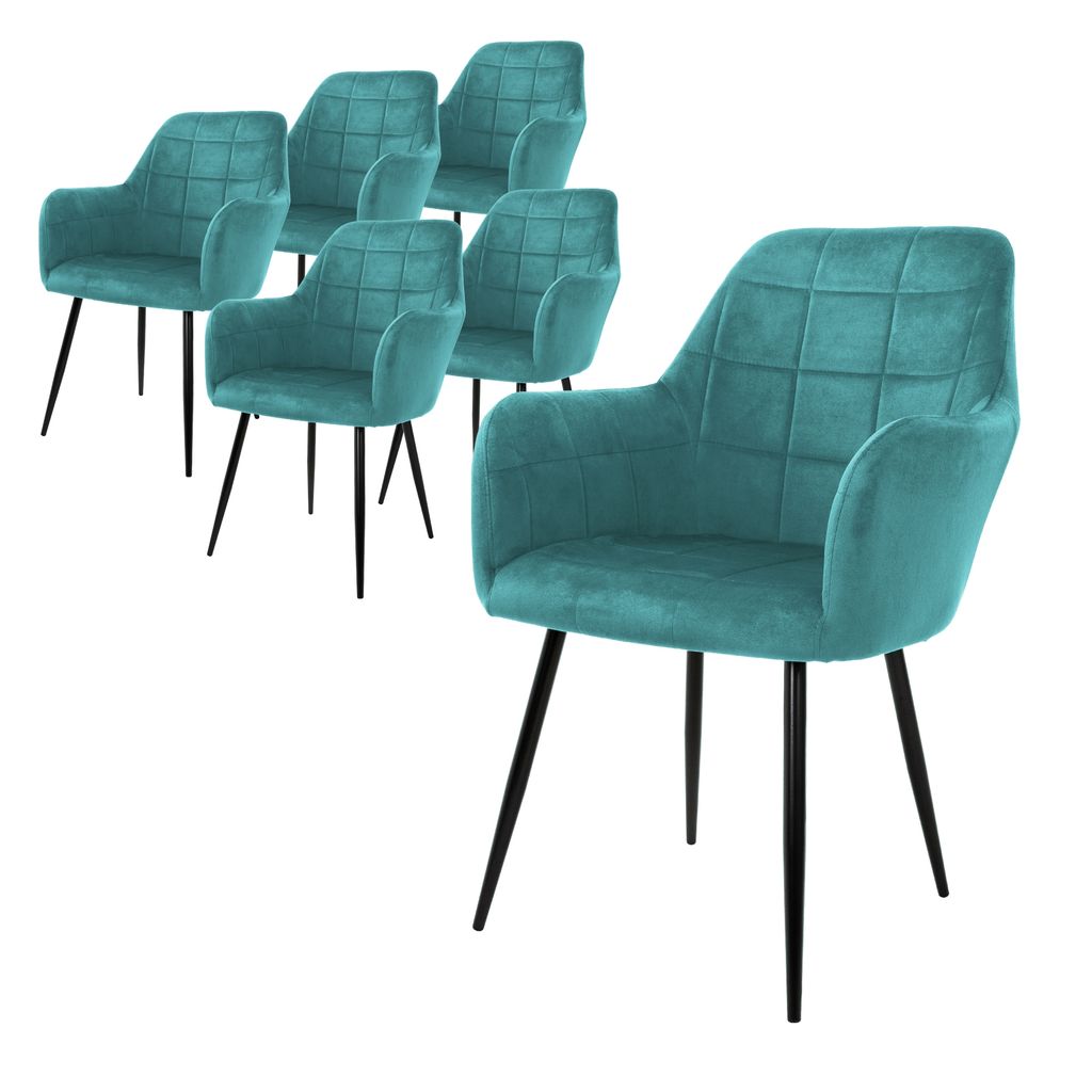 ML-Design sada 6 jídelních židlí s opěradlem a područkami, Obrázek produktu 