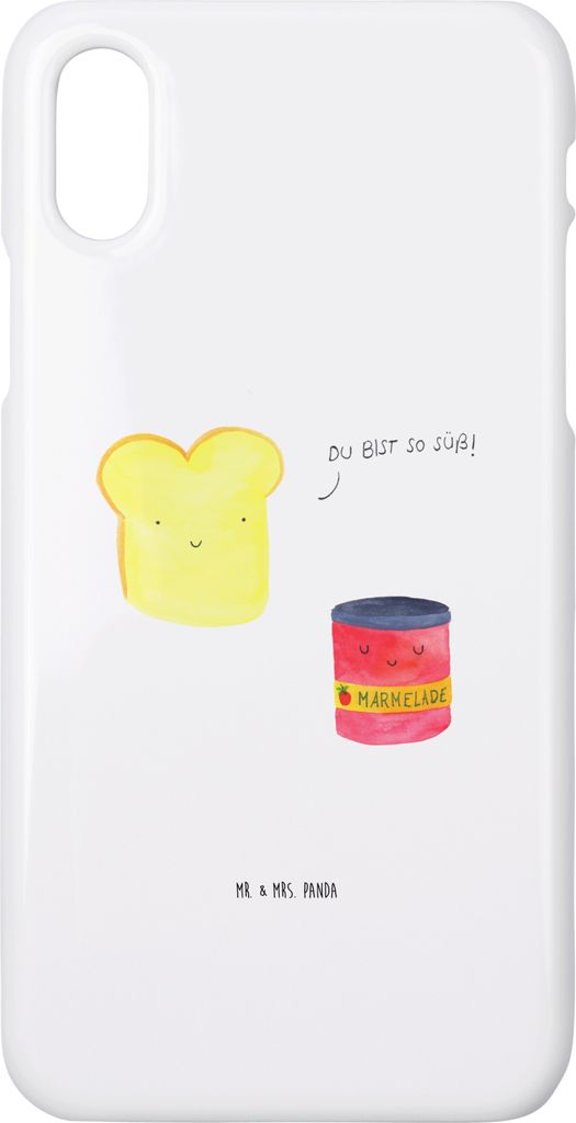 Mr. & Mrs. Panda Iphone 10 Handyhülle Toast Marmelade - Weiß - Geschenk, Brot, X, Toastbrot, Hülle, Cover, Küche Deko, Handy, Lustige Sprüche,...