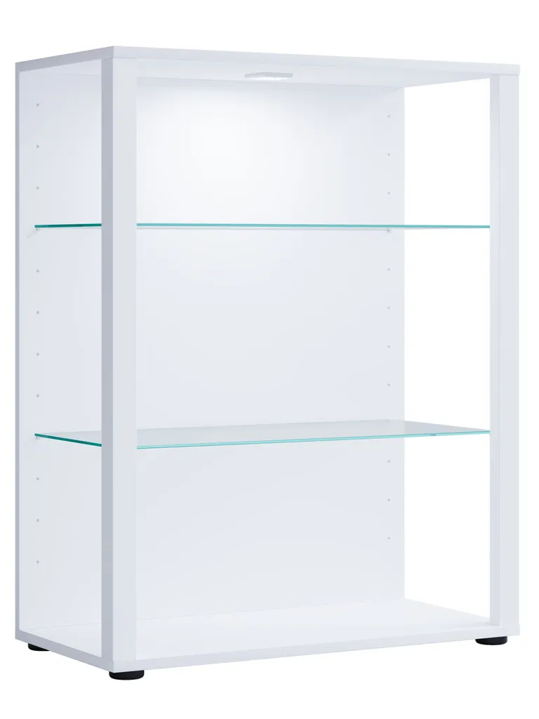 Vitrine Murale Blanche GlasolXL avec 3 Niveaux pour Collectionneurs - 4