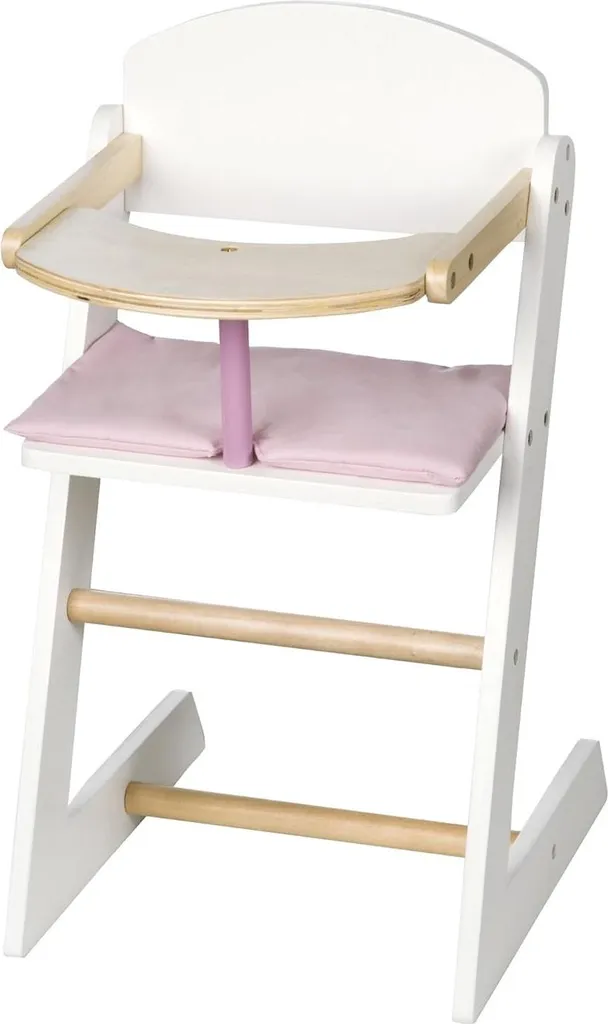 Mobilier de poupée : chaise haute blanche série Scarlett pour poupon