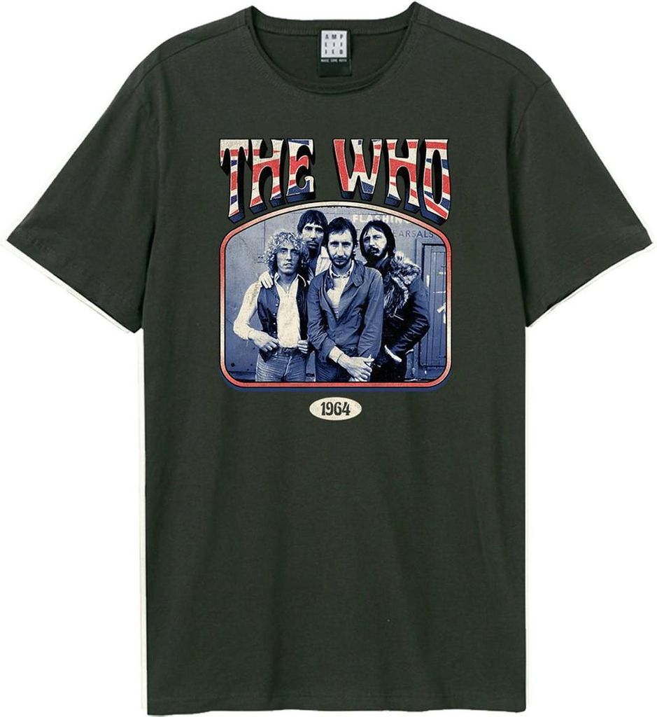 Amplified - "Union Jack Band Pic" T-Shirt für Herren/Damen Uni GD3322 (M) (Holzkohle)