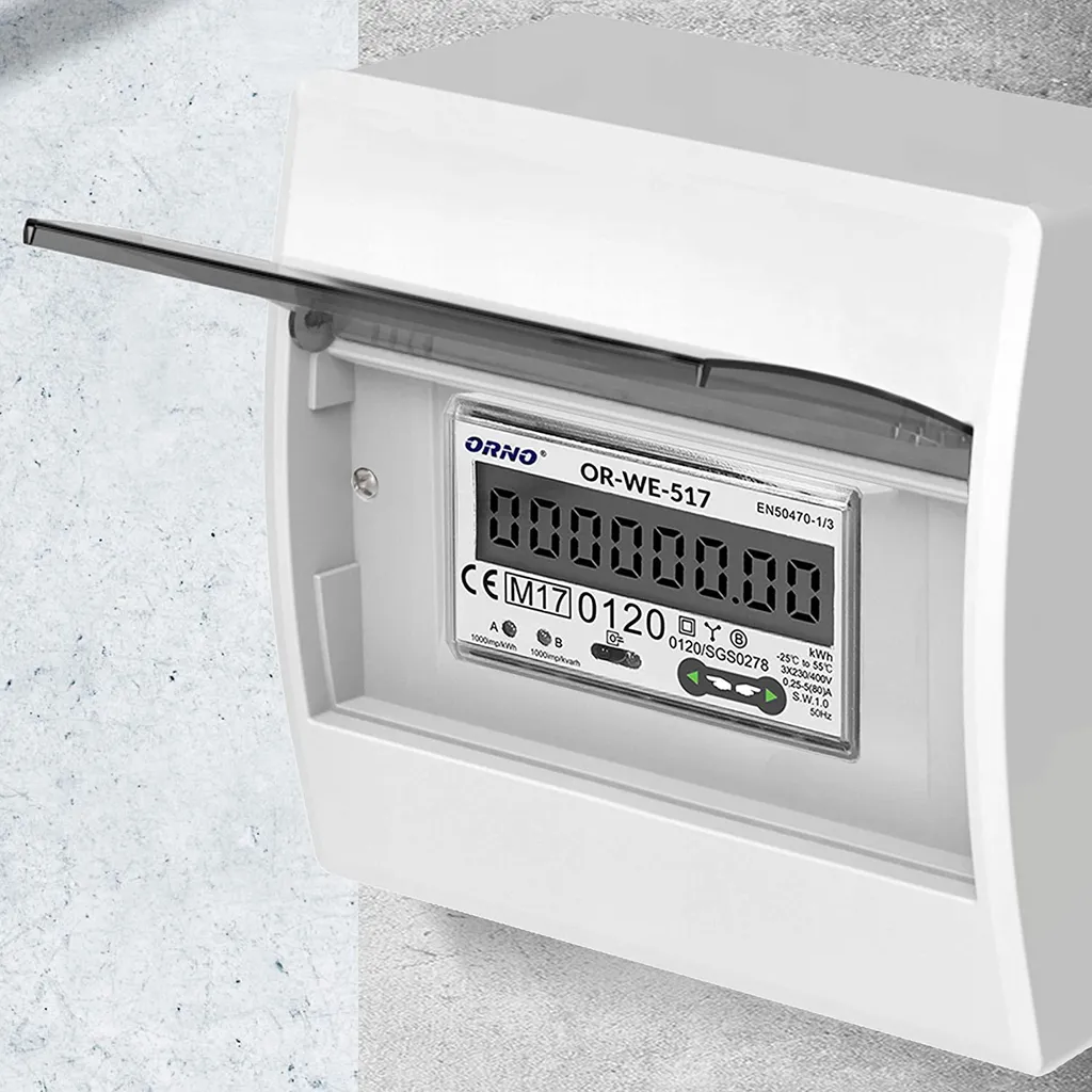 Compteur Électrique Triphasé Orno 80A avec Port RS485 Modbus MID - 6