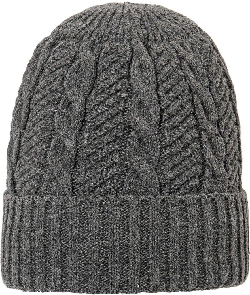 Leoberg Herren Strickmütze in verschiedenen Designs & Farben - Wintermütze für jedes Outfit in 178044-grau-14