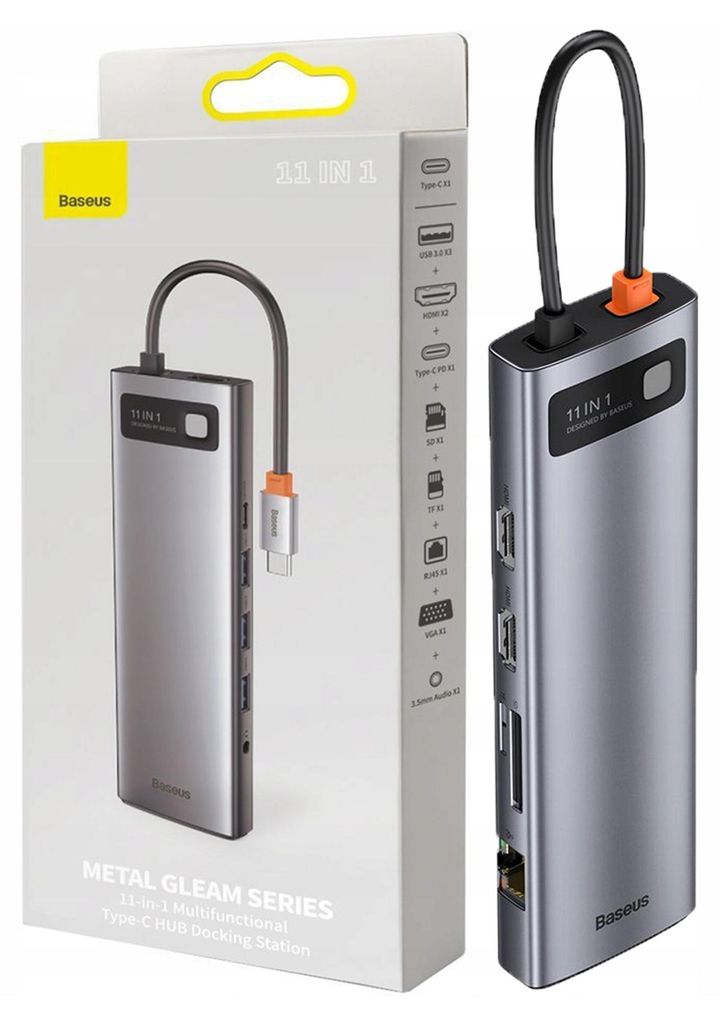 Baseus 11W1 Multifunkční rozbočovač Usbc-3Xusb/Usbc Pd Obrázek produktu 