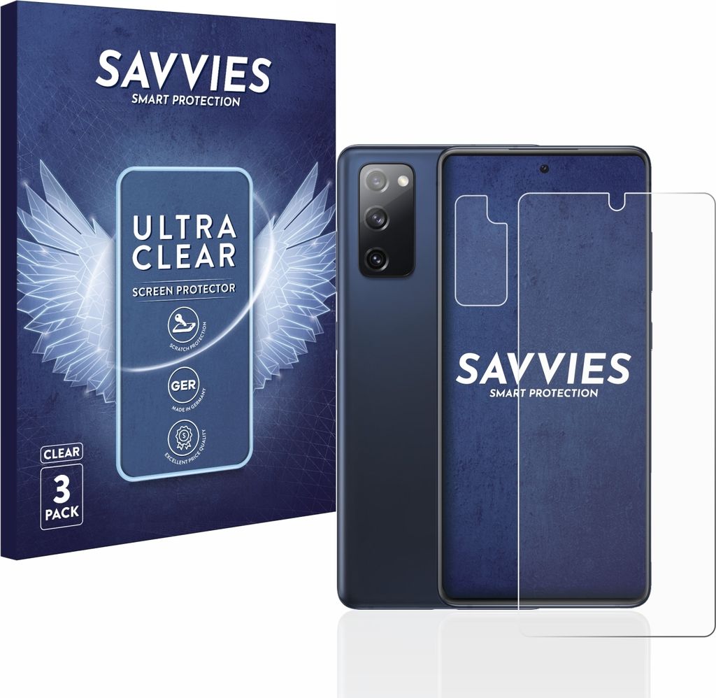 6x Für Samsung Galaxy S20 FE 5G (Display+Kamera) Schutzfolie Savvies Displayschutz Display Schutz Folie Klar Transparent