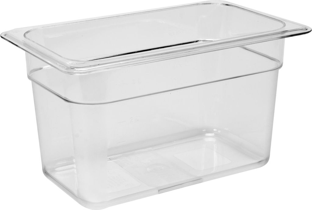 Gastrobehälter, Essensbehälter aus Polycarbonat GN 1/4 Tiefe 150 mm, 265 x 162 mm
