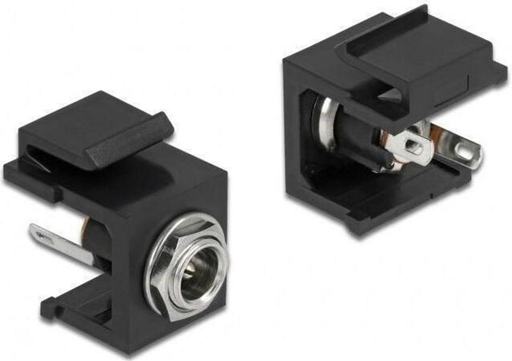 Delock Keystone Modul DC 5,5 x 2,1 mm Buchse schwarz