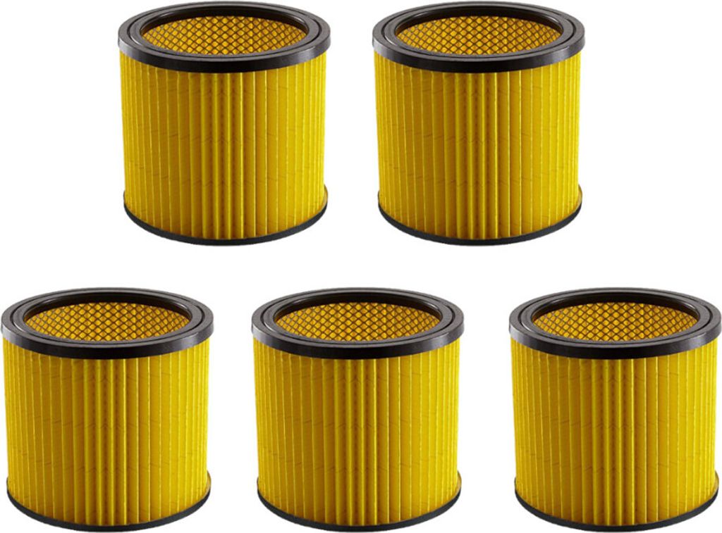 5x Trade-Shop Rundfilter / Lamellenfilter kompatibel mit Thomas Hobby 1000, Hobby Vac, Inox 1220, Inox 1520 Plus, Inox 30 Professional, Super 30