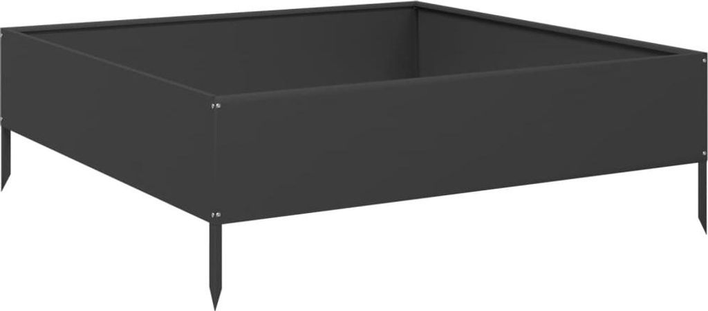 vidaXL Zvýšená posteľ čierna 100x100x33,5 cm oceľ Obrázok produktu 