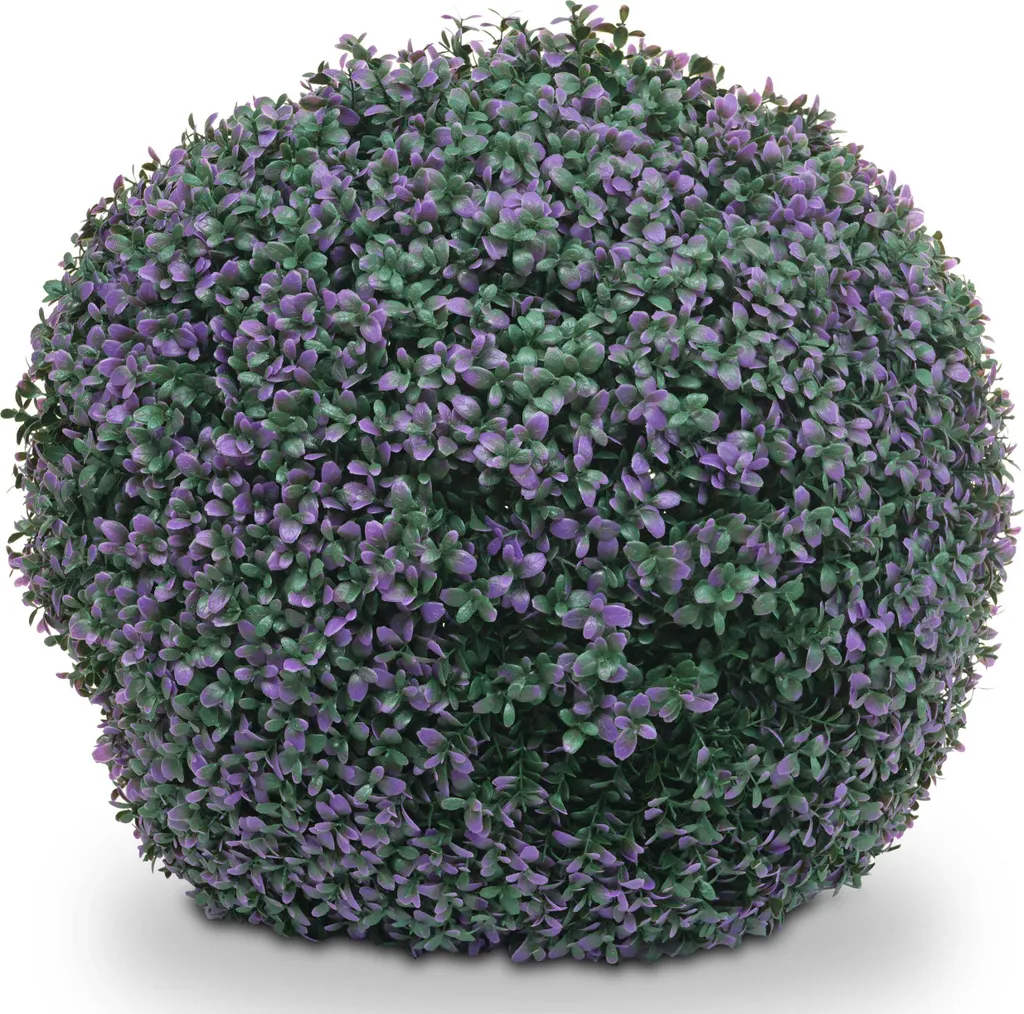Plante artificielle boule de buis Buxus lilas Ø 55cm déco jardin extérieur